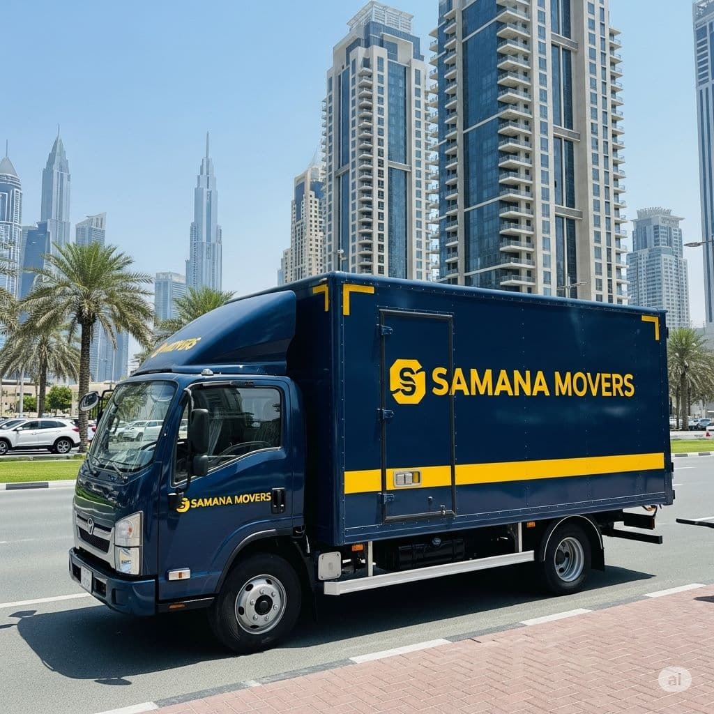 Samana Movers moving truck in Dubai for apartment movers
