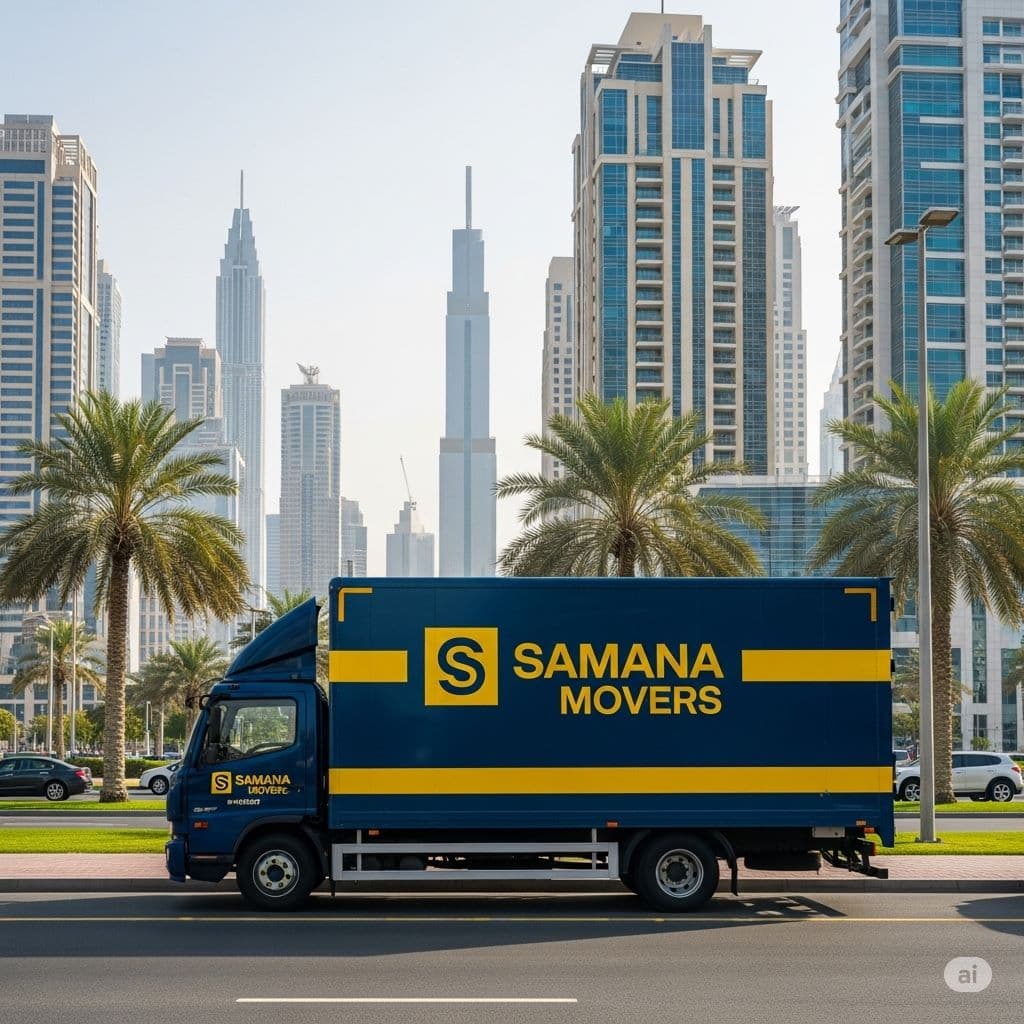 Samana Movers truck for apartment movers in UAE
