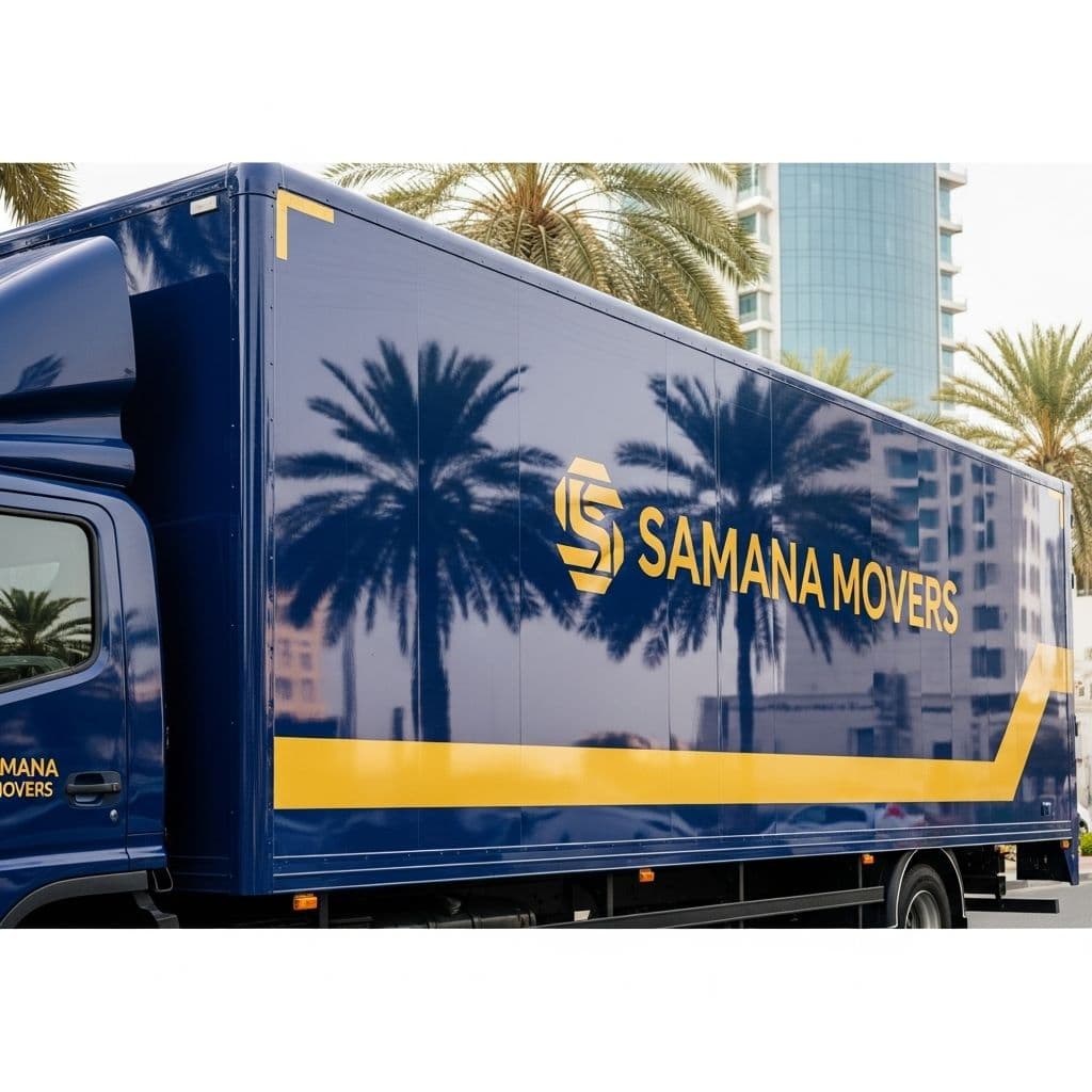 Samana Movers truck Dubai street