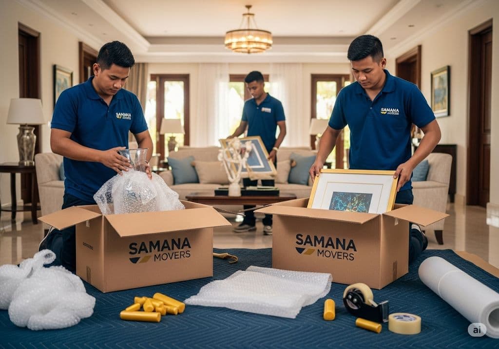 Villa packing fragile items Dubai